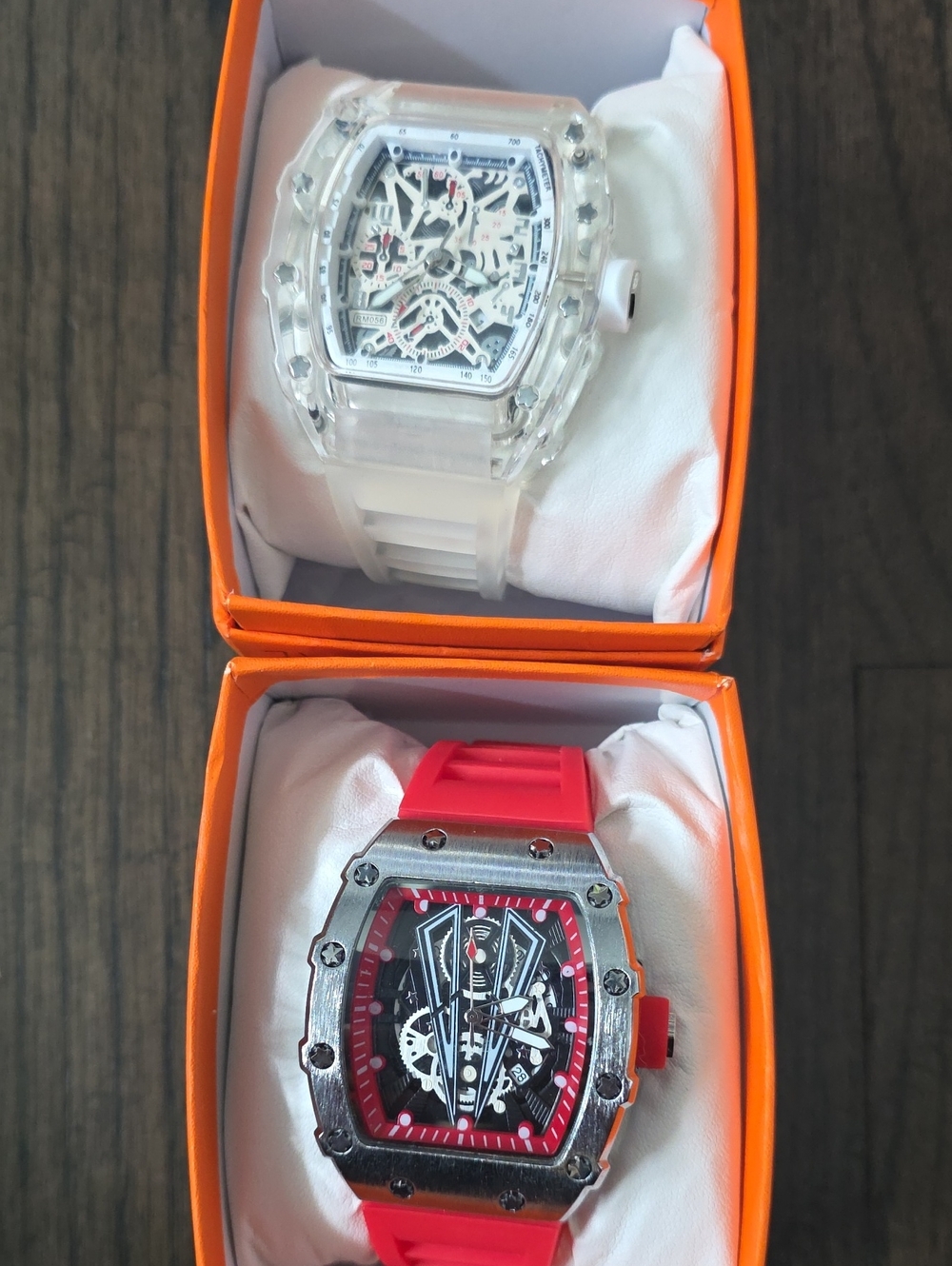 70. 71. SET OF 2 Men's Skeleton watches!!